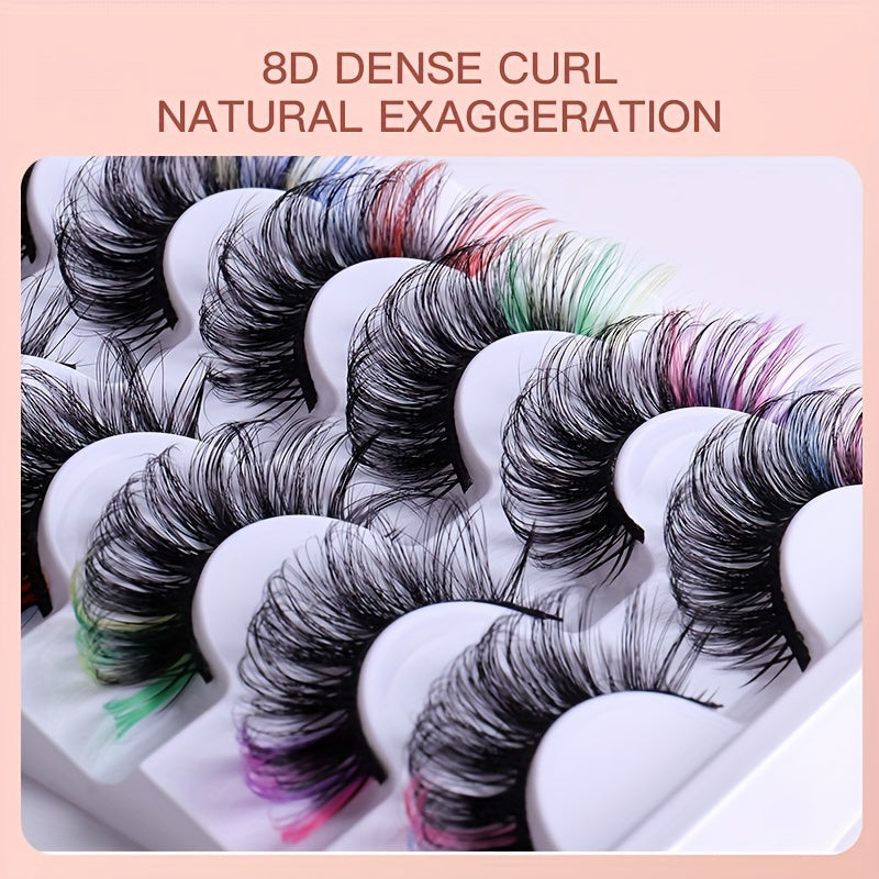 7 Pairs 3D Mink Lashes DD Curl for Stage Party & Everyday Makeup