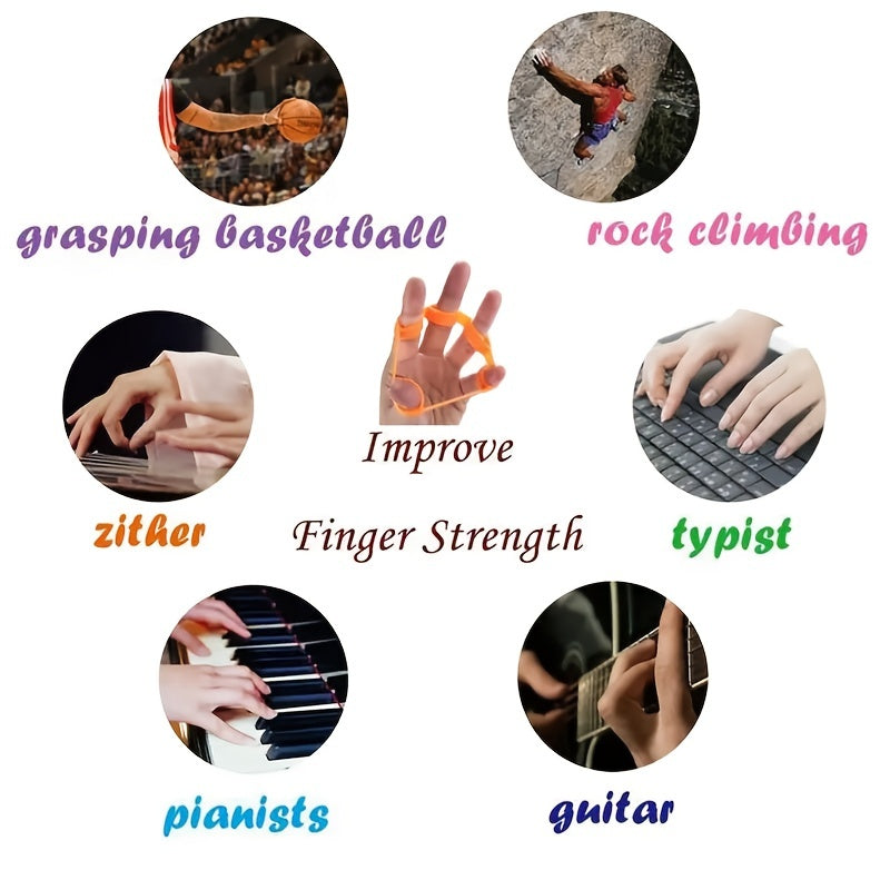 6pcs Silicone Finger Trainer Finger Pull Ring Finger Exerciser