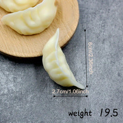 2pcs Realistic Dumpling Models for Party Decor and Restaurant Display