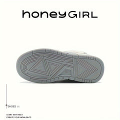 Thick Sole Heighten Sneakers Faux Leather Chunky Shoes