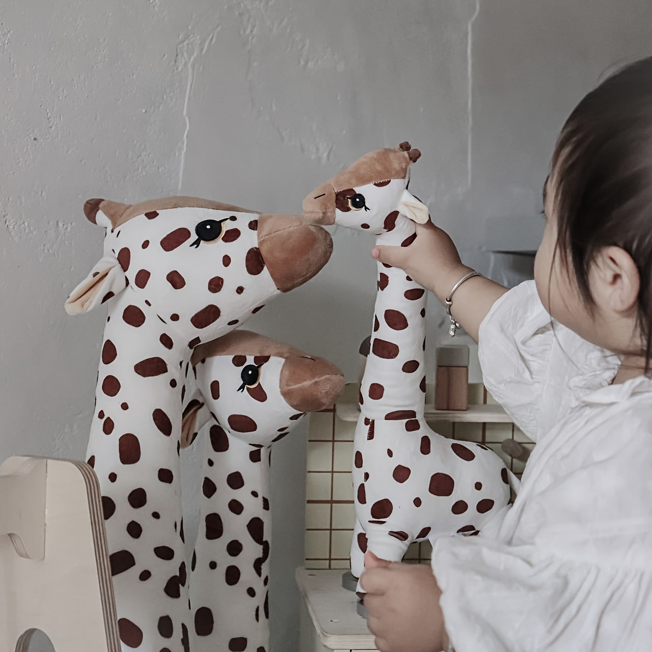 Big Giraffe Doll Long neck Deer Doll Animal Doll Baby Three dimensional Sleeping