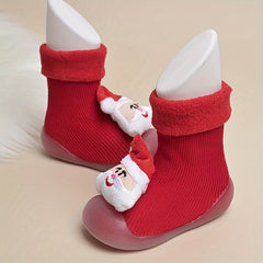 EDUBA Christmas Cartoon Slip On Sock Shoes For Boys