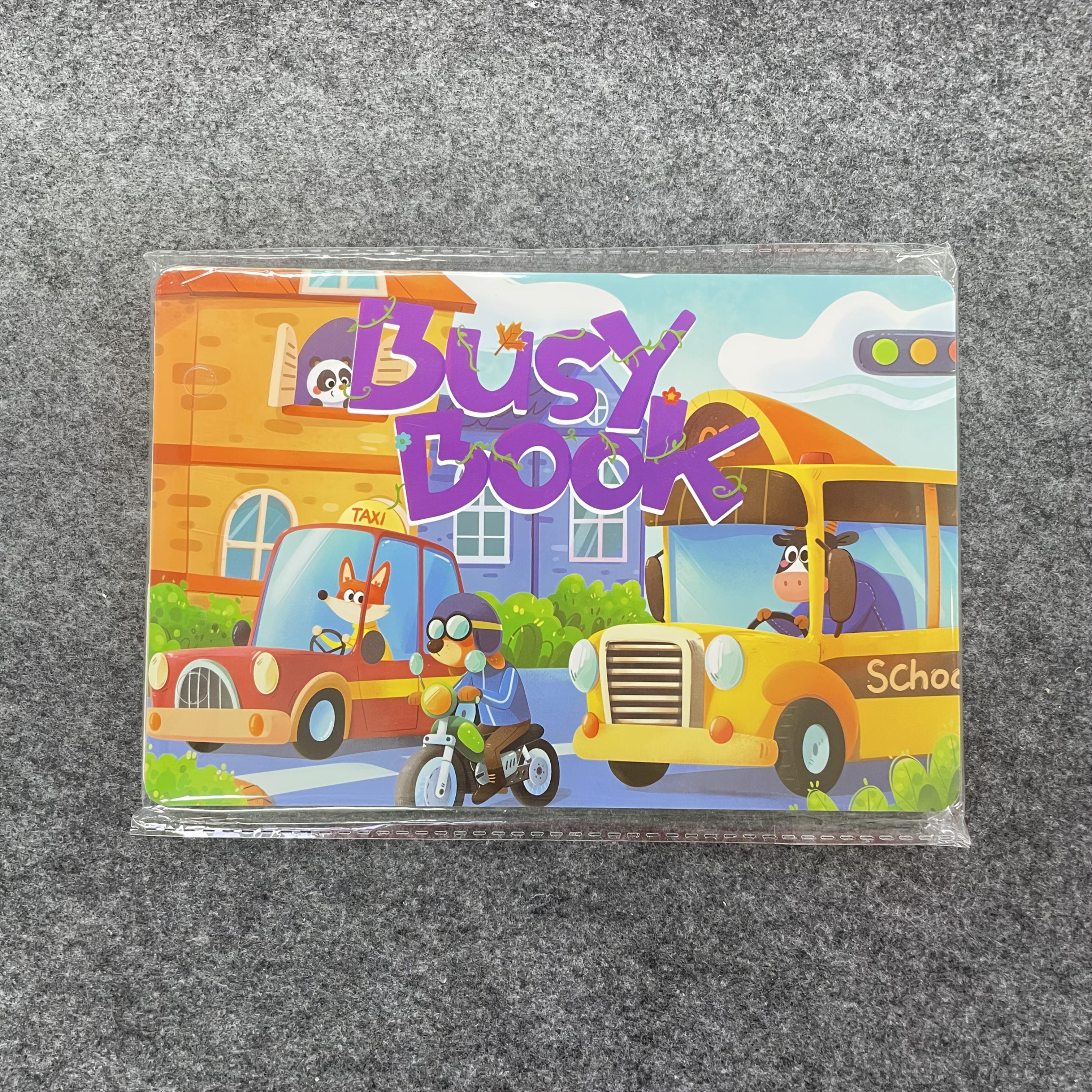 Busy Book Sticker Puzzle Toy - Marine Life, Transportation & School