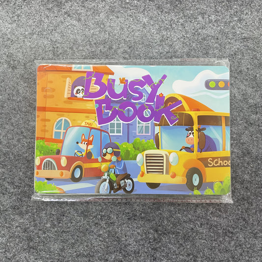 Busy Book Sticker Puzzle Toy - Marine Life, Transportation & School