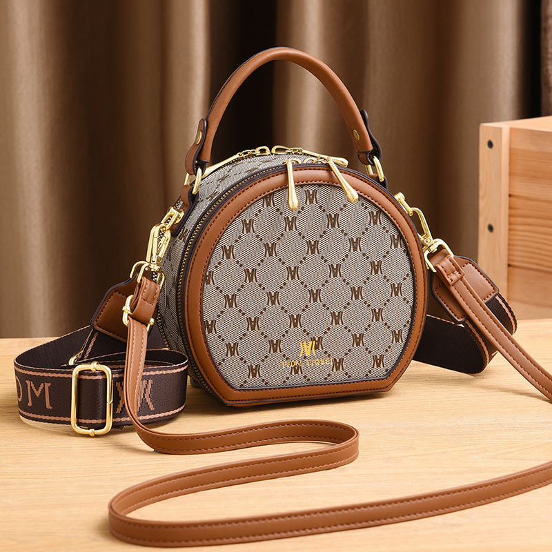 Stylish Vintage Pattern Handbag Faux Leather Shoulder Bag