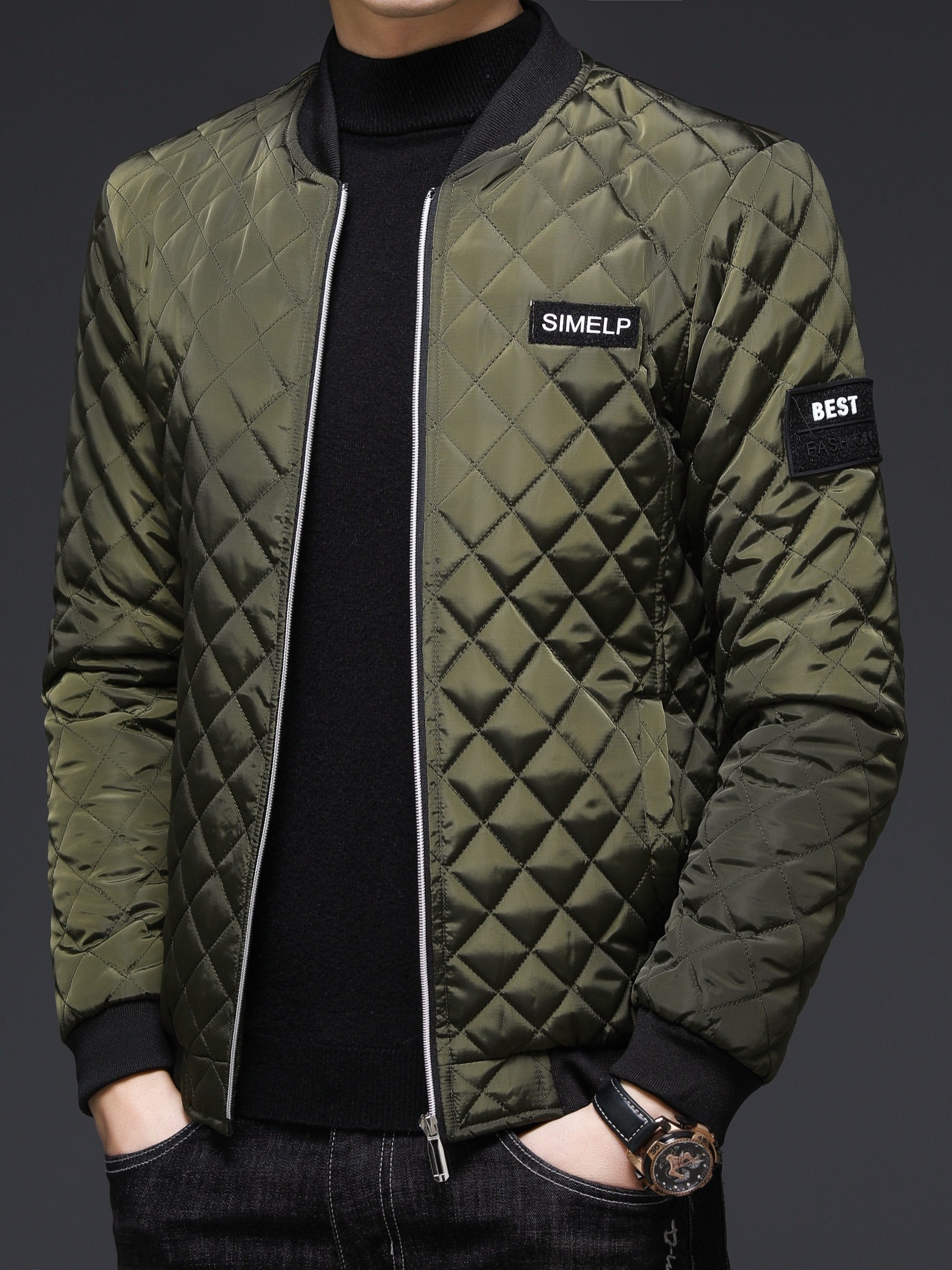 Men's Winter Thermal Jacket Baseball Collar Coat