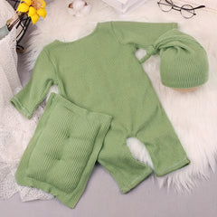 3 Pcs Baby Photo Costume Hat Pillow Onesie