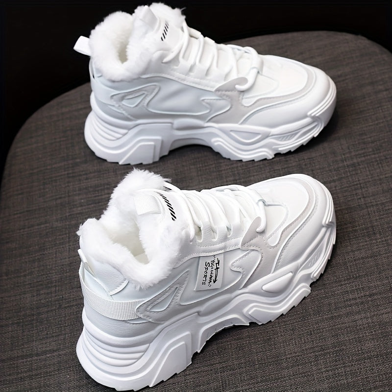 Women's Snowproof Winter Platform Sneakers Plush Inner Warm Shoes