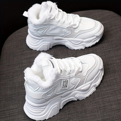Women's Snowproof Winter Platform Sneakers Plush Inner Warm Shoes