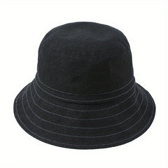 Stripe Jacquard Bucket Hat Sunscreen Summer Sun Hat Women's Casual Cloche Hats