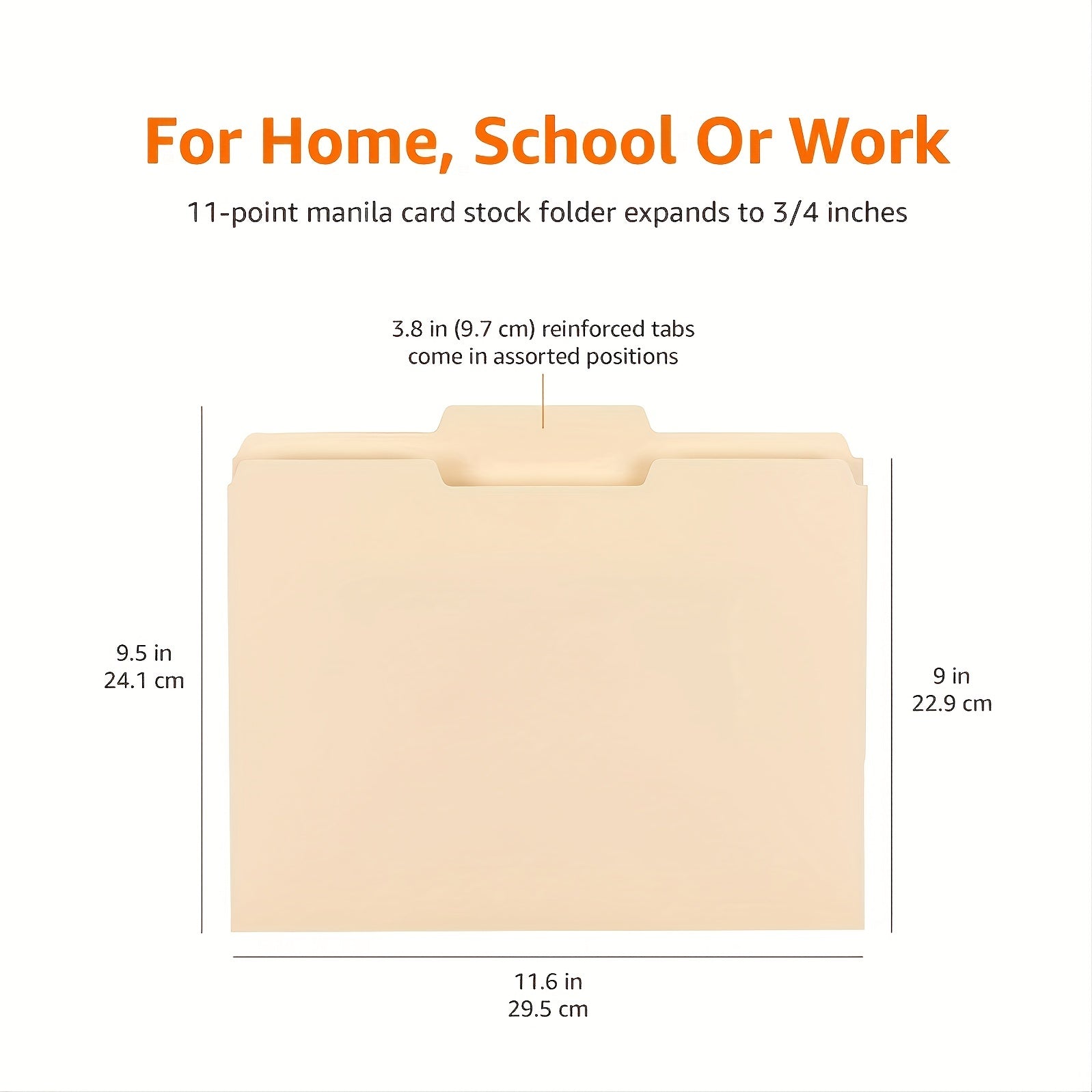 12pcs File Organizer Folders Assorted Positions Letter Size Office Supplies