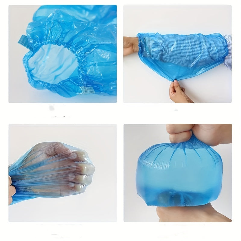 100pcs Disposable Arm Sleeves Covers Waterproof PE Oversleeves
