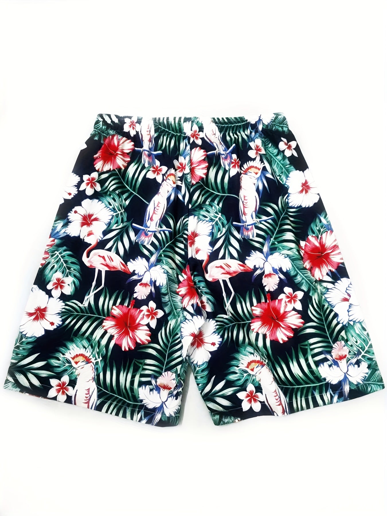 Quick Dry Paisley Floral Print Men's Swim Trunks Board Shorts