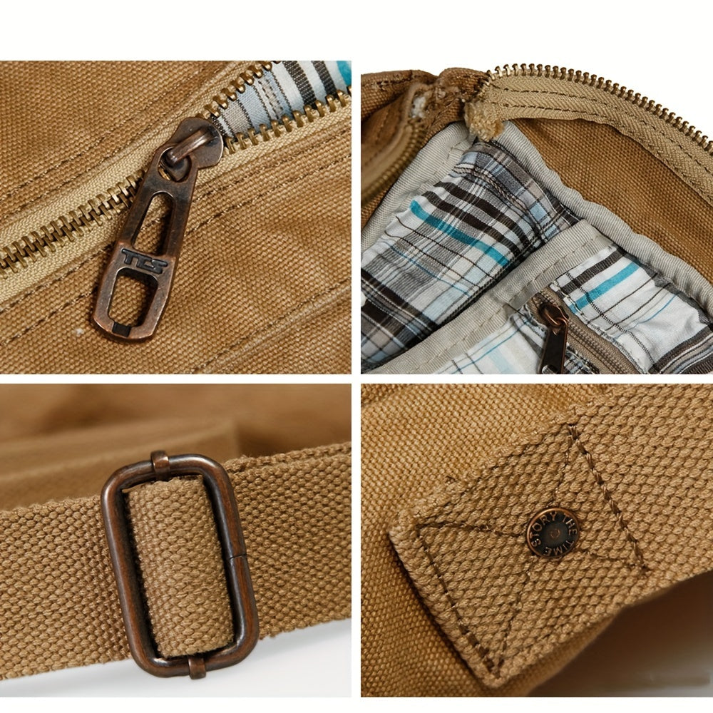 Vintage Canvas Shoulder Bag Travel Crossbody Bag Stylish & Durable