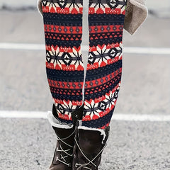  Geometric Print High Rise Skinny Trousers