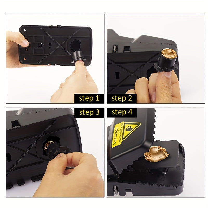 Feeke Rat Trap Large Mouse Traps Indoor Pest Control Traps Quick Set Up Reusable