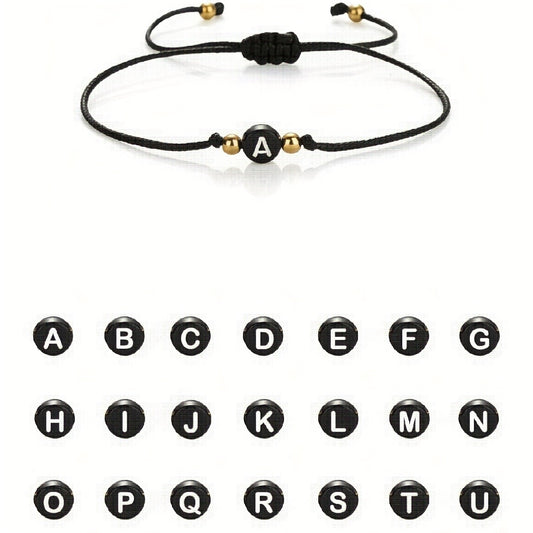 English Letters String Bracelet Women's Name Initial Rope Bracelet