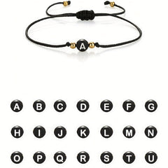 English Letters String Bracelet Women's Name Initial Rope Bracelet