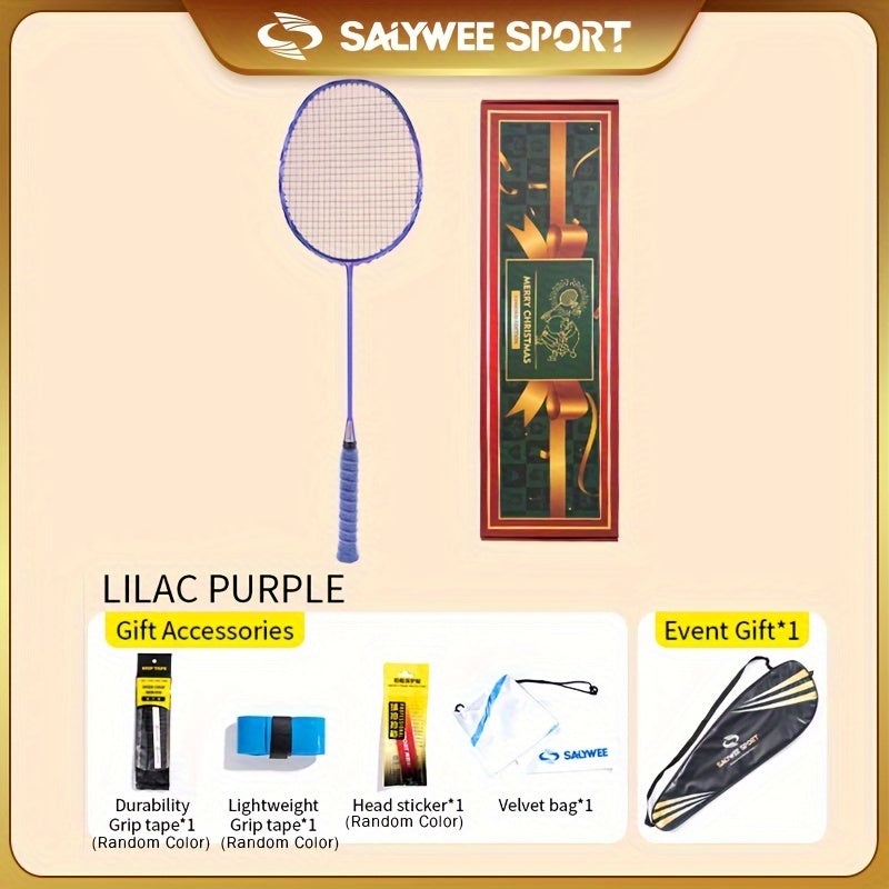 2pcs Carbon Fiber Badminton Rackets Gift Set