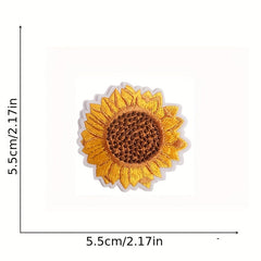 11pcs Sunflower Iron-On Patches Sew-On Embroidered Applique Repair DIY Crafts