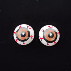 2pcs Halloween Colored Eyeball Trick Props Ghost Eye Semi round Bowl