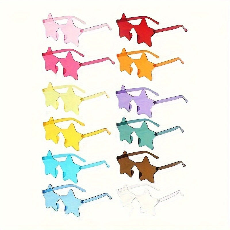 Star Shaped Party Glasses - Set of 12 - Perfect for Birthdays & Beach Parties