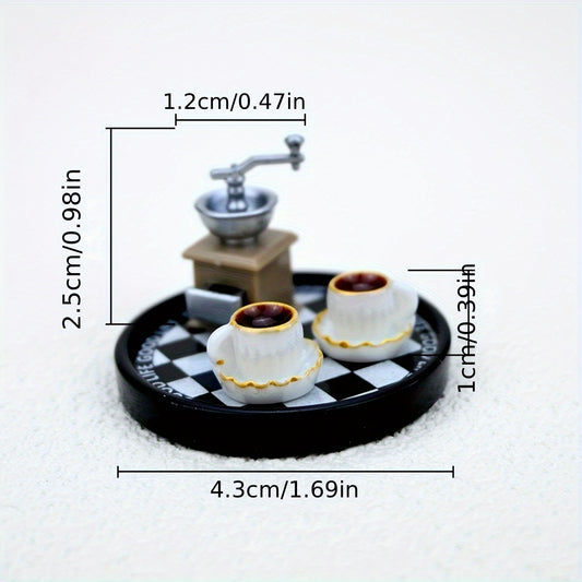 Mini Coffee Machine Set Ornament 1:12 Dollhouse Food Photography Props