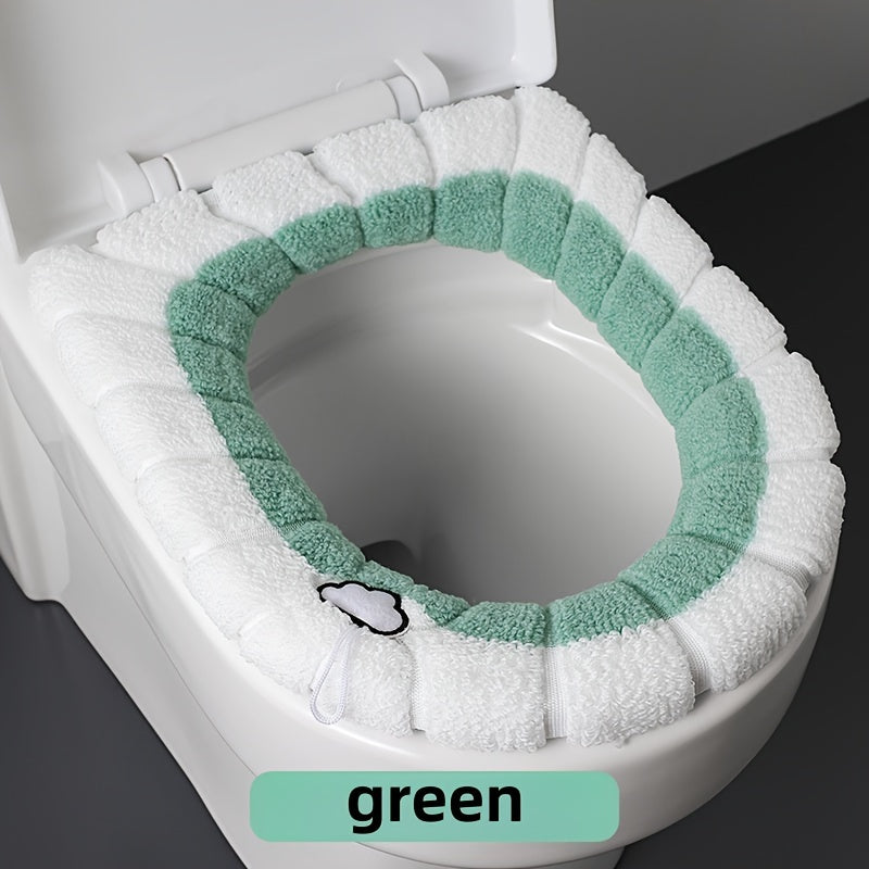 Winter Toilet Seat Cushion Plush Thickened O Type Cover for Patient