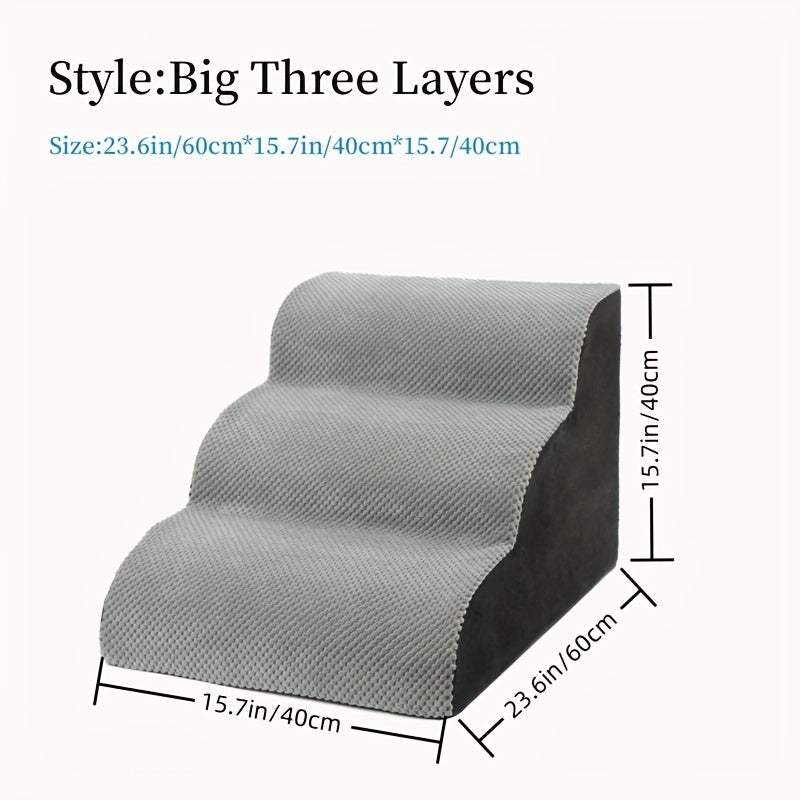 Dog Stairs Up/Down Sofa Bed Sponge Steps Gradient Cat Small Dog Climbing Stairs