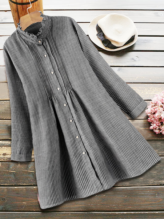  High Neck Casual Dress Women's Plus Solid S