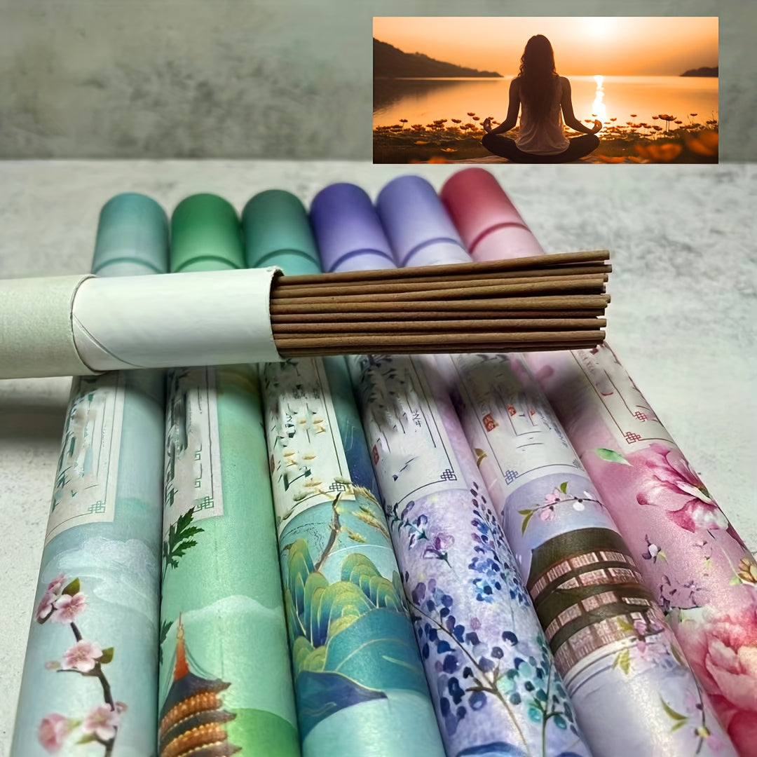 Floral Incense Set - 140 Sticks - 7 Scents - Yoga Meditation Gift
