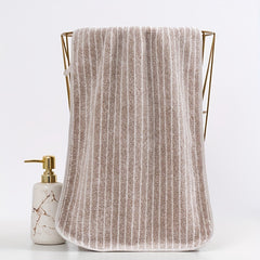 1pc Striped Pattern Hand Towel Coral Fleece Soft Absorbent Towel