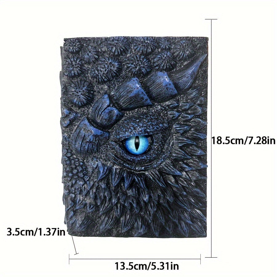 Deluxe Animated Dragon Eye Notebook 3D Embossed Journal Vintage Style