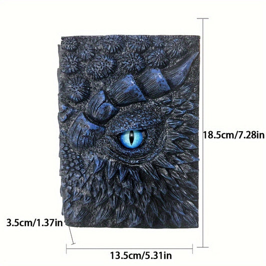 Deluxe Animated Dragon Eye Notebook 3D Embossed Journal Vintage Style