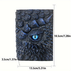 Deluxe Animated Dragon Eye Notebook 3D Embossed Journal Vintage Style