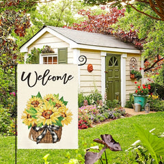 Sunflower Garden Flag Double Sided 30x45 cm Floral Welcome Yard Outdoor Flag