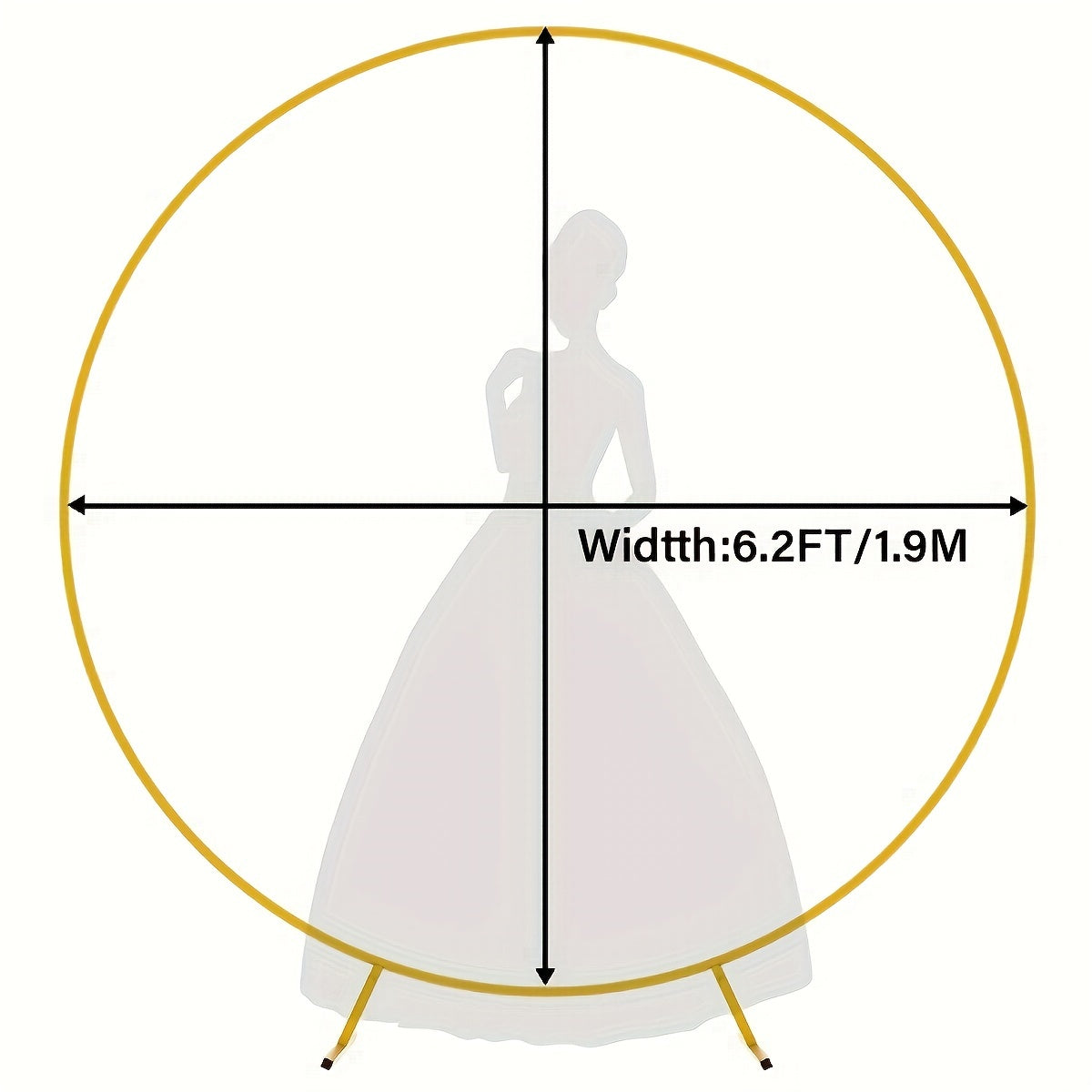 Round Arch Backdrop Stand Golden Circle Balloon Arch Frame Stand