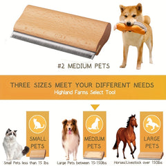 Wooden Pet Hair Removal Tool for Shedding Grooming