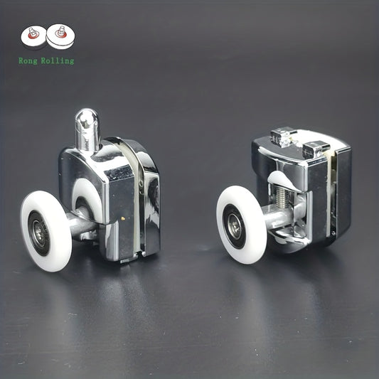 4pcs Shower Door Runner 23mm 25mm Double Pulleys Hang