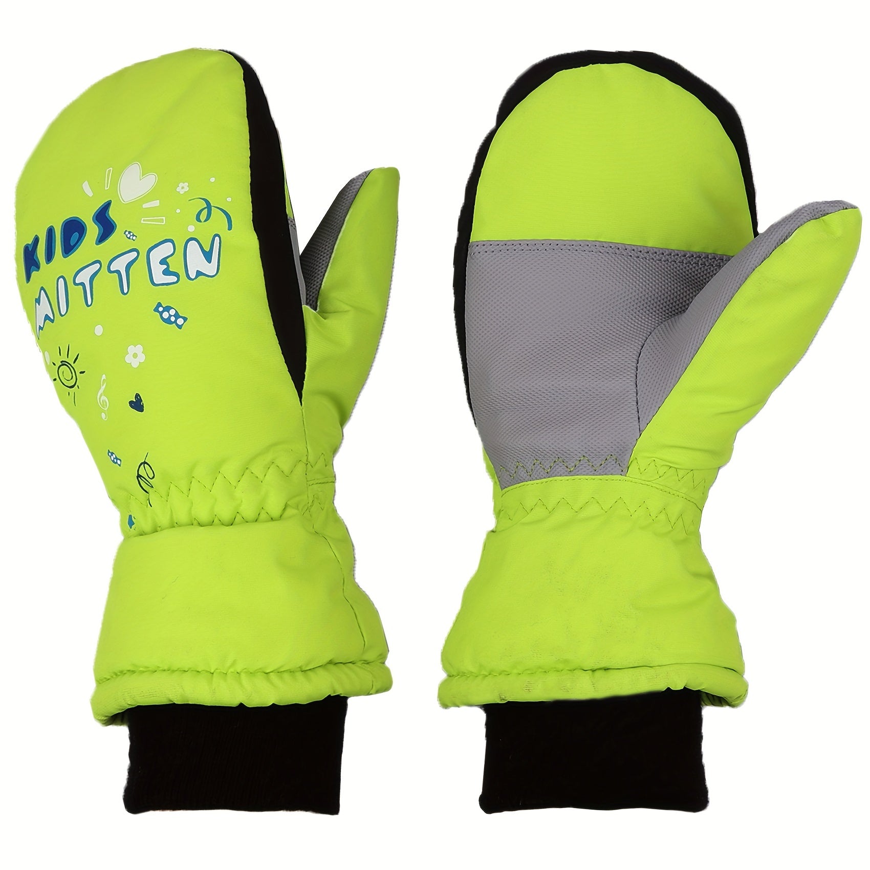 Kids Winter Skiing Snow Gloves Cold Weather Windproof Mittens