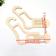 DIY Braided Socks Wooden Model Crochet Hook Set