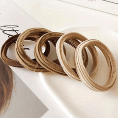 5pcs Wide Elastic Hair Tie Thick Hair Rope Seamless Ponytail Holder