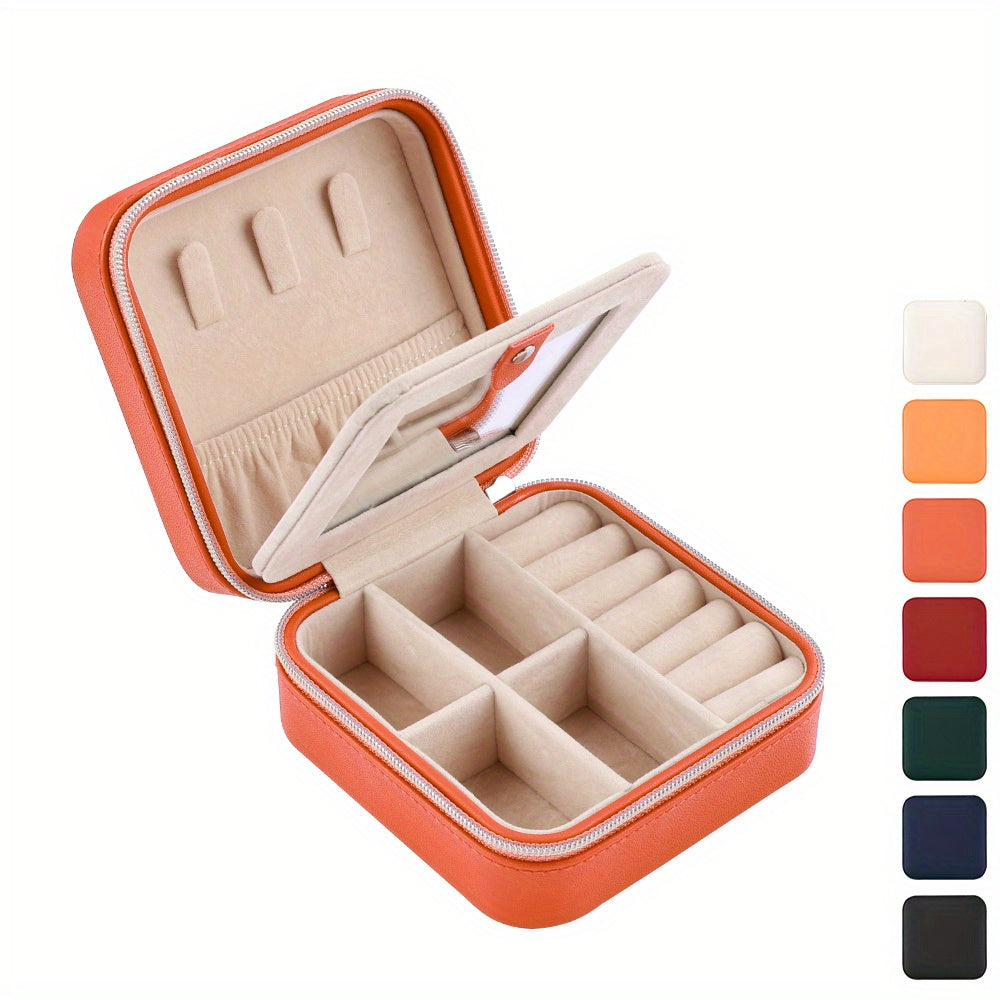PU Jewelry Box 7 Colors Travel Organizer