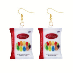 Funny Biscuit Dangle Earrings Acrylic Jewelry