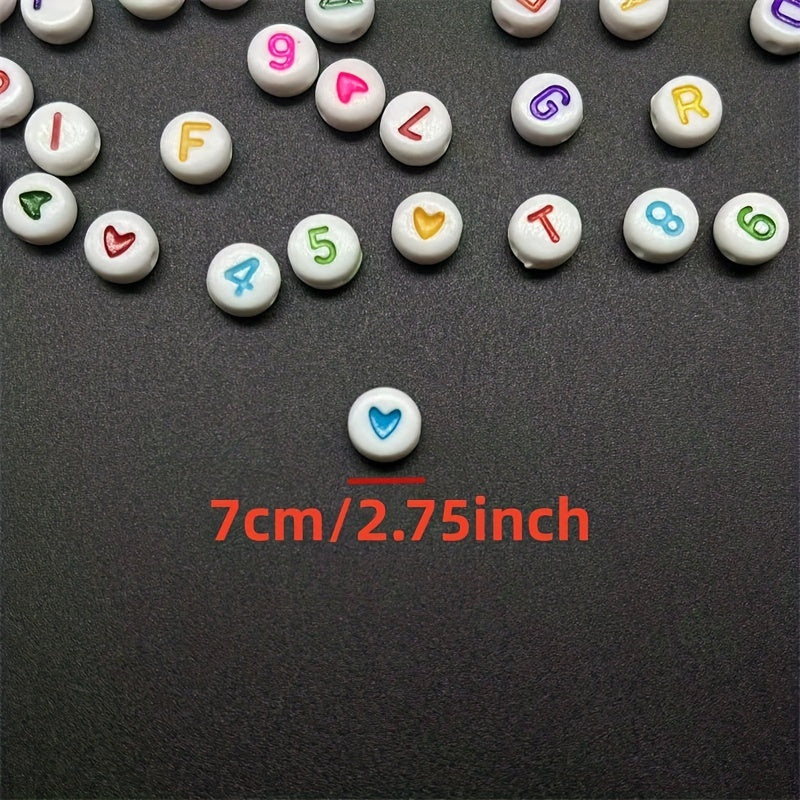 Acrylic Colorful Letter Beads Set DIY Handcraft Bracelet Jewelry