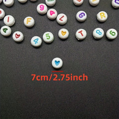 Acrylic Colorful Letter Beads Set DIY Handcraft Bracelet Jewelry