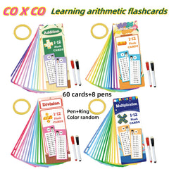 60 Sheets 4pc Math Flashcards Bundle: Add, Subtract, Multiply, Divide