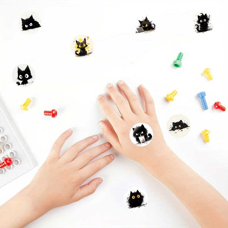 500pcs Little Cat Roll Stickers Vinyl Fun Decorative Decals