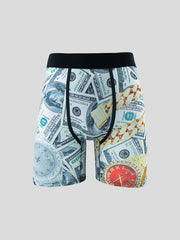 Men's Active Stretch Boxer Underwear Floral Tropical Flamingo