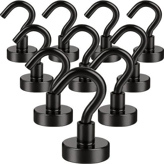10pcs Magnetic Hooks 25Lbs Strong for Kitchen Home Office Garage